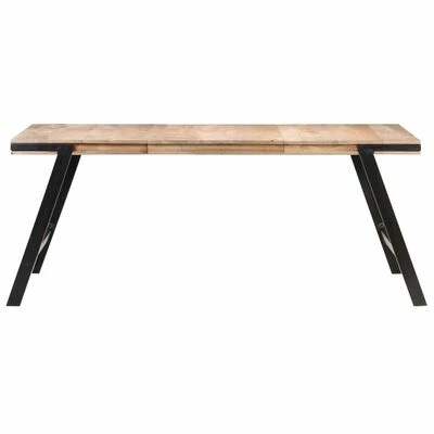 VidaXL Table de salle à manger 180x90x76 cm Bois de manguier massif 4 VidaXL Table de salle à manger 180x90x76 cm Bois de manguier massif – Image 2
