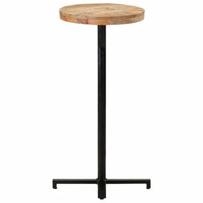 VidaXL Table de bar Ronde Ø50x110 cm Bois de manguier brut 4 VidaXL Table de bar Ronde Ø50x110 cm Bois de manguier brut – Image 2