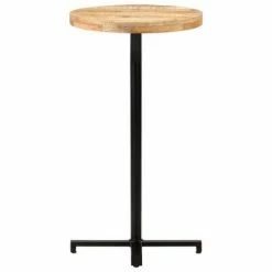 VidaXL Table de bar Ronde Ø60x110 cm Bois de manguier brut -Promos Tables à manger Boutique image 2 320273