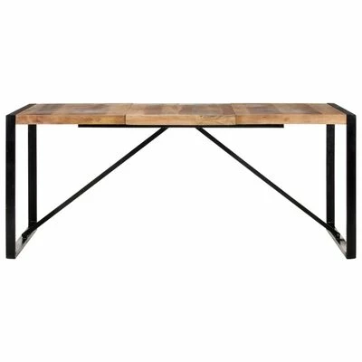 VidaXL Table de salle à manger 180x90x75 cm Bois solide 4 VidaXL Table de salle à manger 180x90x75 cm Bois solide – Image 2