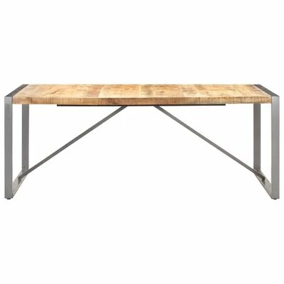 VidaXL Table à dîner 200x100x75 cm Bois de manguier massif brut 4 VidaXL Table à dîner 200x100x75 cm Bois de manguier massif brut – Image 2