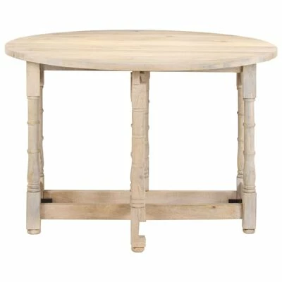 VidaXL Table de salle à manger Rond 110x76 cm Bois de manguier massif 4 VidaXL Table de salle à manger Rond 110x76 cm Bois de manguier massif – Image 2