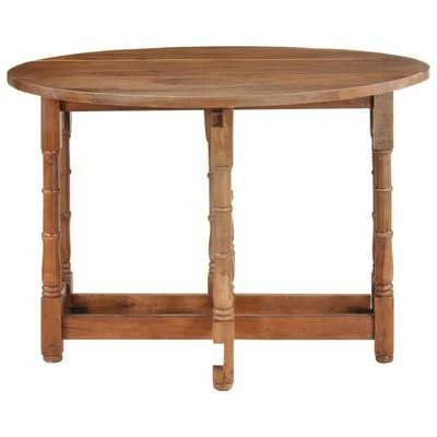 VidaXL Table de salle à manger Rond 110x76 cm Bois de manguier massif 3 VidaXL Table de salle à manger Rond 110x76 cm Bois de manguier massif – Image 2