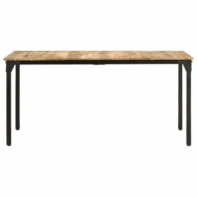 VidaXL Table de salle à manger 160x80x76 cm Bois de manguier brut 4 VidaXL Table de salle à manger 160x80x76 cm Bois de manguier brut – Image 2