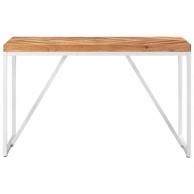 VidaXL Table à dîner 120x60x76 cm Bois solide d'acacia et de manguier 4 VidaXL Table à dîner 120x60x76 cm Bois solide d'acacia et de manguier – Image 2