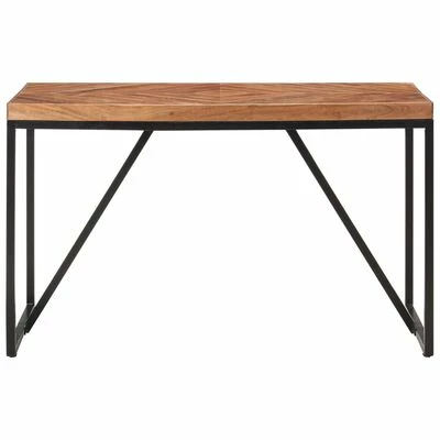 VidaXL Table à dîner 120x60x76 cm Bois solide d'acacia et de manguier 4 VidaXL Table à dîner 120x60x76 cm Bois solide d'acacia et de manguier – Image 2