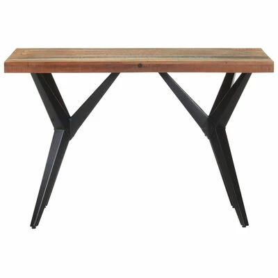 VidaXL Table de salle à manger 120x60x76cm Bois de récupération massif 4 VidaXL Table de salle à manger 120x60x76cm Bois de récupération massif – Image 2