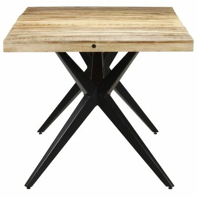 VidaXL Table de salle à manger 160x80x76 cm Bois de manguier brut 4 VidaXL Table de salle à manger 160x80x76 cm Bois de manguier brut – Image 2