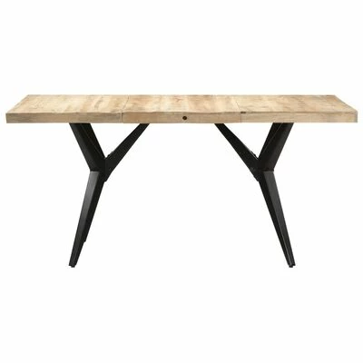 VidaXL Table de salle à manger 180x90x76 cm Bois de manguier brut 4 VidaXL Table de salle à manger 180x90x76 cm Bois de manguier brut – Image 2