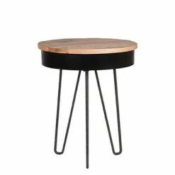 Promos Tables à manger Boutique 25 LABEL51 Table d'angle Saria 44x53 cm Noir