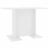 VidaXL Table de salle à manger Blanc 110 x 60 x 75 cm Bois ingénierie 2 VidaXL Table de salle à manger Blanc 110 x 60 x 75 cm Bois ingénierie -Promos Tables à manger Boutique image 2 800243