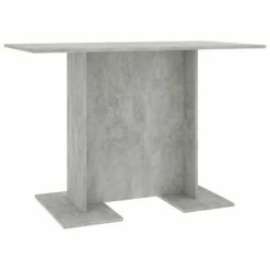 VidaXL Table de salle à manger Gris béton 110 x 60 x 75 cm Aggloméré