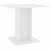 VidaXL Table de salle à manger Blanc 80 x 80 x 75 cm Aggloméré 2 VidaXL Table de salle à manger Blanc 80 x 80 x 75 cm Aggloméré -Promos Tables à manger Boutique image 2 800252
