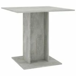 VidaXL Table de salle à manger Gris béton 80 x 80 x 75 cm Aggloméré