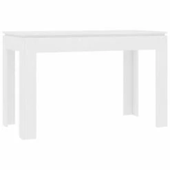 VidaXL Table de salle à manger Blanc 120x60x76 cm Bois d'ingénierie