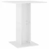 VidaXL Table de bistro Blanc brillant 60x60x75 cm Aggloméré