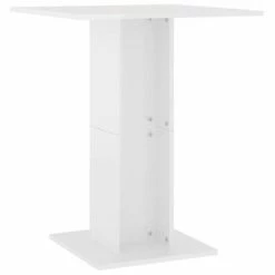 VidaXL Table de bistro Blanc brillant 60x60x75 cm Aggloméré