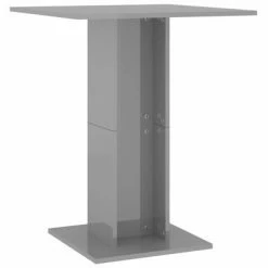 VidaXL Table de bistro Gris brillant 60x60x75 cm Aggloméré