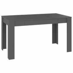 VidaXL Table de salle à manger Gris 140x74,5x76 cm Aggloméré