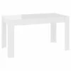 VidaXL Table de salle à manger Blanc brillant 140x74,5x76 cm Aggloméré -Promos Tables à manger Boutique image 2 804208