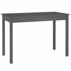 VidaXL Table à manger Gris 110x55x75 cm Bois massif de pin