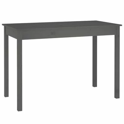 VidaXL Table à manger Gris 110x55x75 cm Bois massif de pin 3 VidaXL Table à manger Gris 110x55x75 cm Bois massif de pin