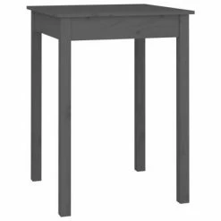 VidaXL Table à manger Gris 55x55x75 cm Bois massif de pin