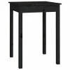 VidaXL Table à manger Noir 55x55x75 cm Bois massif de pin -Promos Tables à manger Boutique image 2 814258