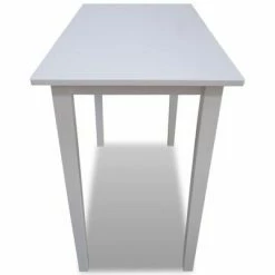 VidaXL Table de bar en bois Blanc 8 VidaXL Table de bar en bois Blanc -Promos Tables à manger Boutique image 3 241701