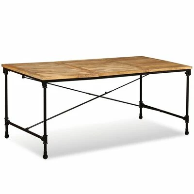 VidaXL Table de salle à manger Bois de manguier massif 180 cm 5 VidaXL Table de salle à manger Bois de manguier massif 180 cm – Image 3