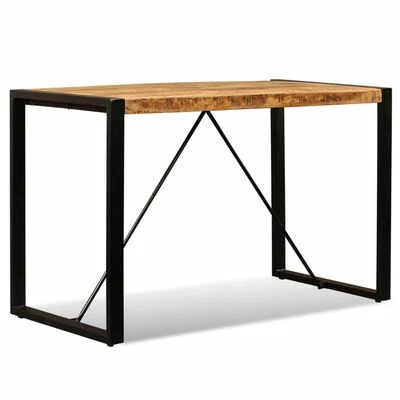 VidaXL Table de salle à manger Bois de manguier brut 120 cm 5 VidaXL Table de salle à manger Bois de manguier brut 120 cm – Image 3
