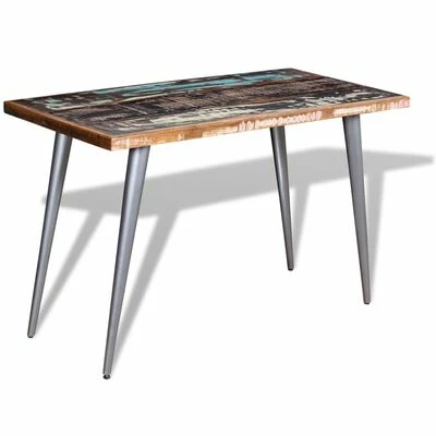 VidaXL Table de salle à manger Bois de récupération 120 x 60 x 76 cm 5 VidaXL Table de salle à manger Bois de récupération 120 x 60 x 76 cm – Image 3