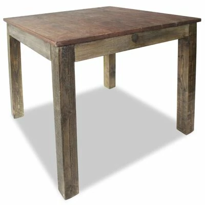 VidaXL Table de salle à manger Bois de récupération massif 82x80x76 cm 5 VidaXL Table de salle à manger Bois de récupération massif 82x80x76 cm – Image 3