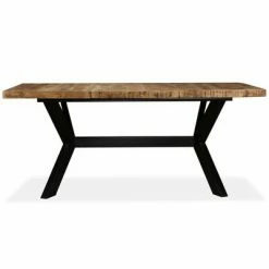 VidaXL Table de salle à manger Bois de manguier solide et Acier 180 cm 10 VidaXL Table de salle à manger Bois de manguier solide et Acier 180 cm -Promos Tables à manger Boutique image 3 244805
