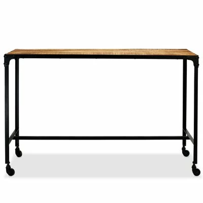 VidaXL Table de salle à manger Bois de manguier et acier 120x60x76 cm 5 VidaXL Table de salle à manger Bois de manguier et acier 120x60x76 cm – Image 3