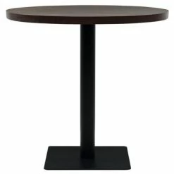 VidaXL Table de bistro MDF et acier Rond 80 x 75 cm Frêne foncé -Promos Tables à manger Boutique image 3 245610