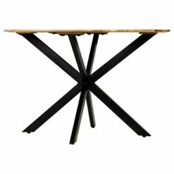 VidaXL Table de salle à manger Bois de manguier brut et Acier 120x77cm 10 VidaXL Table de salle à manger Bois de manguier brut et Acier 120x77cm -Promos Tables à manger Boutique image 3 246013