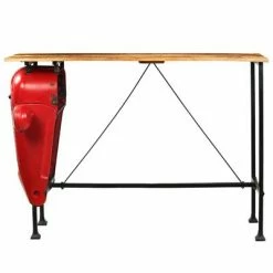 VidaXL Table de bar Bois de manguier 60x150x107 cm Rouge Tracteur 10 VidaXL Table de bar Bois de manguier 60x150x107 cm Rouge Tracteur -Promos Tables à manger Boutique image 3 246237