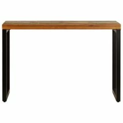 VidaXL Table à dîner 115x55x76 cm Bois de récupération solide et acier 10 VidaXL Table à dîner 115x55x76 cm Bois de récupération solide et acier -Promos Tables à manger Boutique image 3 247332