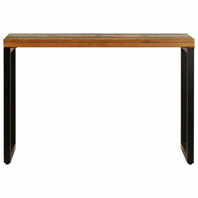VidaXL Table à dîner 115x55x76 cm Bois de récupération solide et acier 5 VidaXL Table à dîner 115x55x76 cm Bois de récupération solide et acier – Image 3