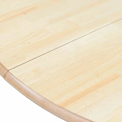 VidaXL Table à dîner Gris et marron 106 cm Bois d'hévéa massif 5 VidaXL Table à dîner Gris et marron 106 cm Bois d'hévéa massif – Image 3