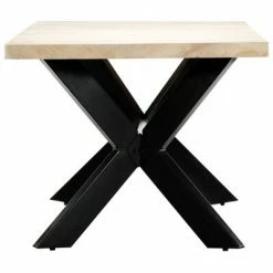 VidaXL Table à dîner Blanc 180x90x75 cm Bois de manguier massif 10 VidaXL Table à dîner Blanc 180x90x75 cm Bois de manguier massif -Promos Tables à manger Boutique image 3 247431