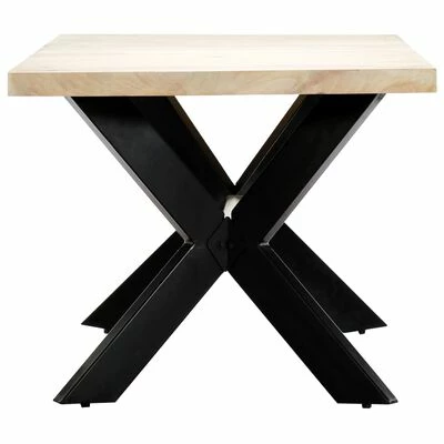 VidaXL Table à dîner Blanc 180x90x75 cm Bois de manguier massif 5 VidaXL Table à dîner Blanc 180x90x75 cm Bois de manguier massif – Image 3