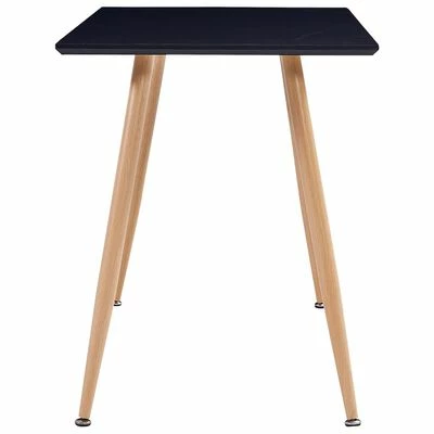 VidaXL Table de salle à manger Noir et chêne 120x60x74 cm MDF 5 VidaXL Table de salle à manger Noir et chêne 120x60x74 cm MDF – Image 3