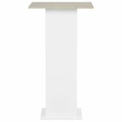 VidaXL Table de bar Blanc et béton 60x60x110 cm -Promos Tables à manger Boutique image 3 280208