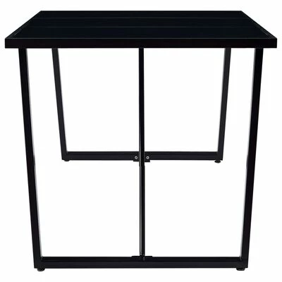 VidaXL Table de salle à manger Noir 180x90x75 cm Verre trempé 5 VidaXL Table de salle à manger Noir 180x90x75 cm Verre trempé – Image 3