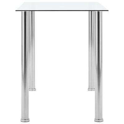 VidaXL Table à dîner Transparent 120x60x75 cm Verre trempé 5 VidaXL Table à dîner Transparent 120x60x75 cm Verre trempé – Image 3