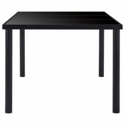 VidaXL Table de salle à manger Noir 160x80x75 cm Verre trempé 9 VidaXL Table de salle à manger Noir 160x80x75 cm Verre trempé -Promos Tables à manger Boutique image 3 281854