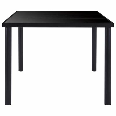 VidaXL Table de salle à manger Noir 160x80x75 cm Verre trempé 5 VidaXL Table de salle à manger Noir 160x80x75 cm Verre trempé – Image 3