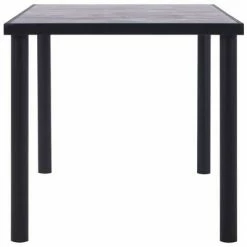 VidaXL Table de salle à manger Noir et gris béton 160x80x75 cm MDF -Promos Tables à manger Boutique image 3 281859